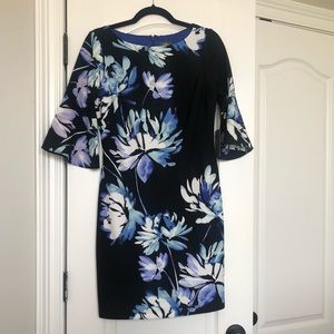 Vince Camuto Floral Bell Sleeve Dress